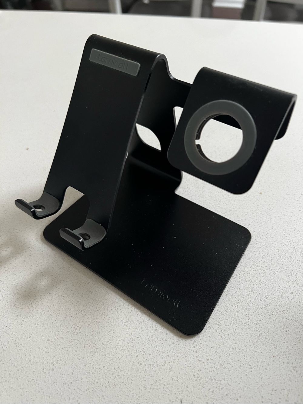 Lamicall Black Aluminum iPhone & Apple Watch Charging Stand